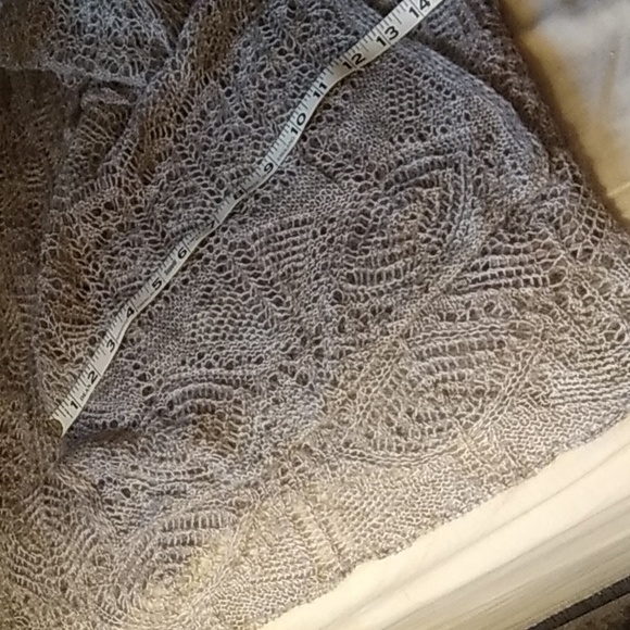 Lauren ralph lauren lacey knit top/scarf taupe set,size large - Picture 6 of 9